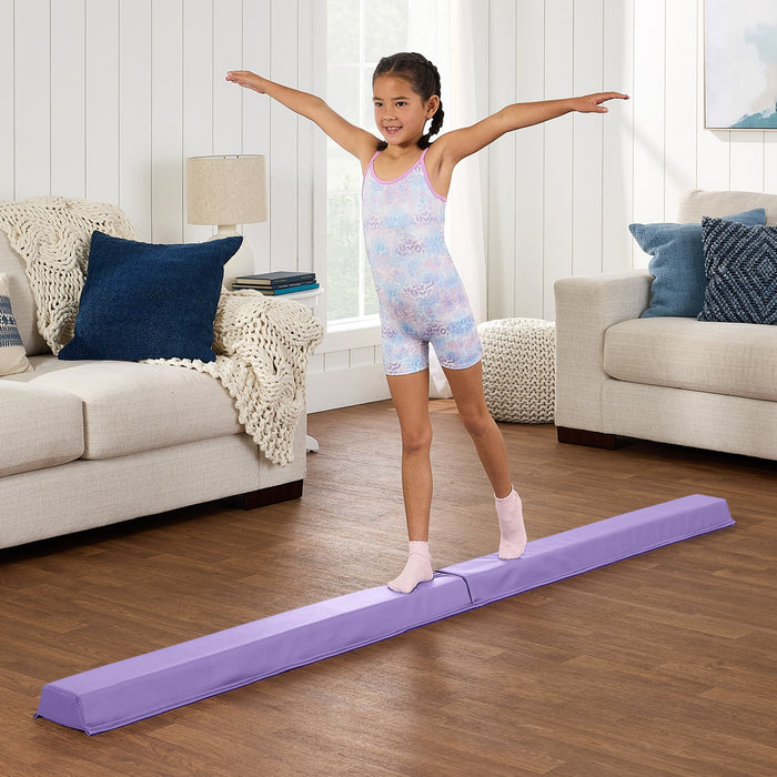 Folding Floor Balance Beam for Gymnastics Practice, Exercise - 8ft