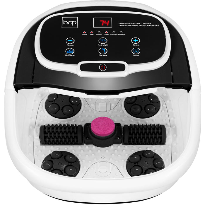 Automatic Heated Shiatsu Massage Foot Bath Spa w/ Pumice Stone