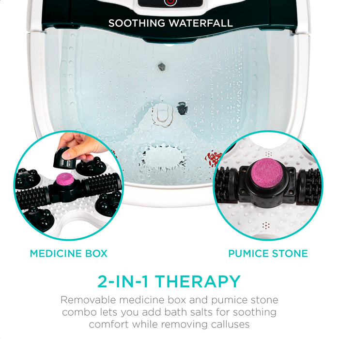 Automatic Heated Shiatsu Massage Foot Bath Spa w/ Pumice Stone