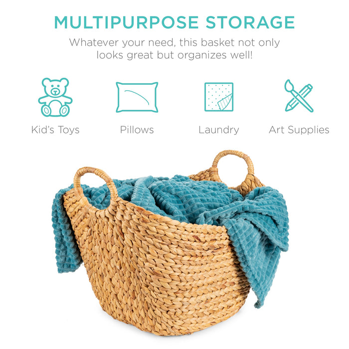 Large Multi-Purpose Seagrass Storage Basket w/ Handles