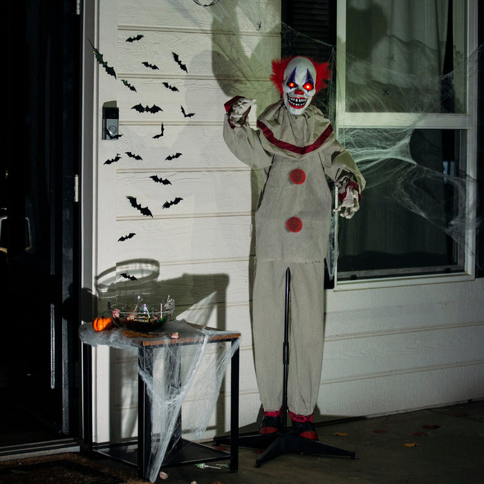 Scary Harry le clown tueur animatronique activé par le mouvement accessoire d'Halloween