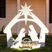 Christmas Nativity Scene Yard Decoration w/ Water Resistant PVC - 4ft