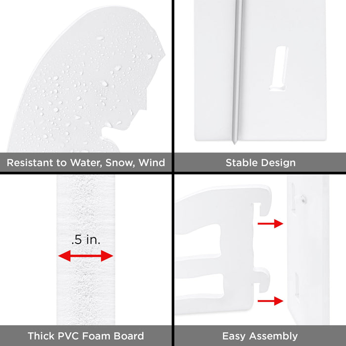 Décoration de jardin pour crèche de Noël avec PVC résistant à l'eau - 4 pieds