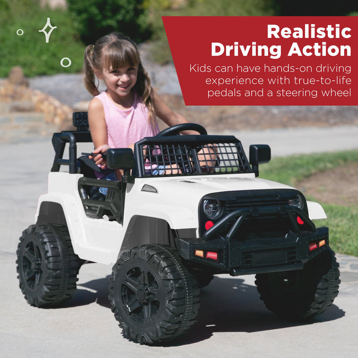 12V Kids Ride-On Truck Car w/ Parent Remote Control, Spring Suspension