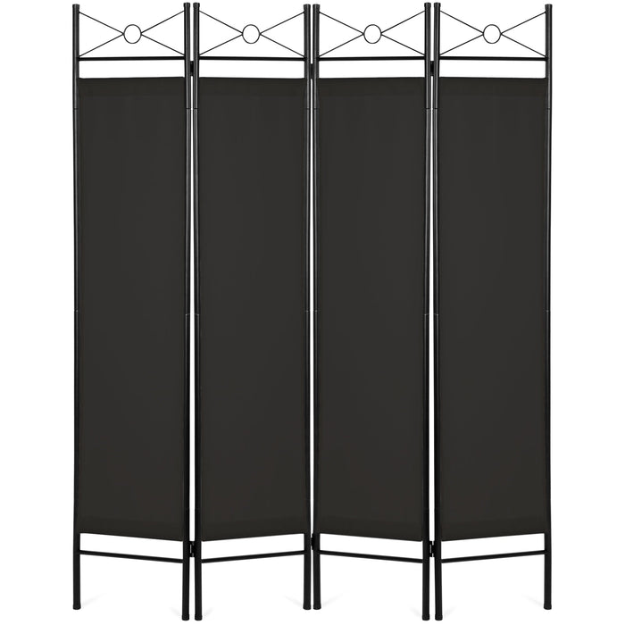 4-Panel Folding Privacy Screen Room Divider Decoration Accent, 6ft