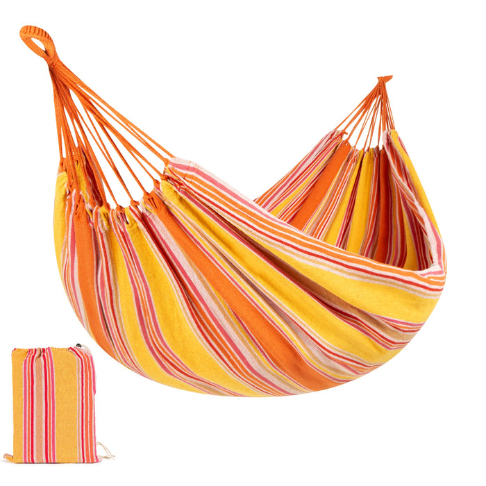 2-Person Brazilian-Style Double Hammock w/ Portable Carrying Bag