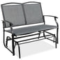 2-Person Patio Loveseat Swing Glider, Bench Rocker w/ Armrests