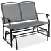 2-Person Patio Loveseat Swing Glider, Bench Rocker w/ Armrests