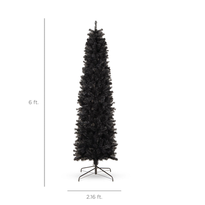 Sapin de Noël artificiel noir en forme de crayon