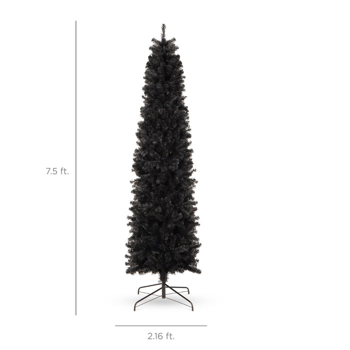 Sapin de Noël artificiel noir en forme de crayon