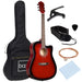 Full Size Beginner Acoustic Guitar Set with Case, Strap, Capo - 41in