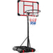 Kids Height-Adjustable Basketball Hoop, Square Backboard w/ 2 Wheels