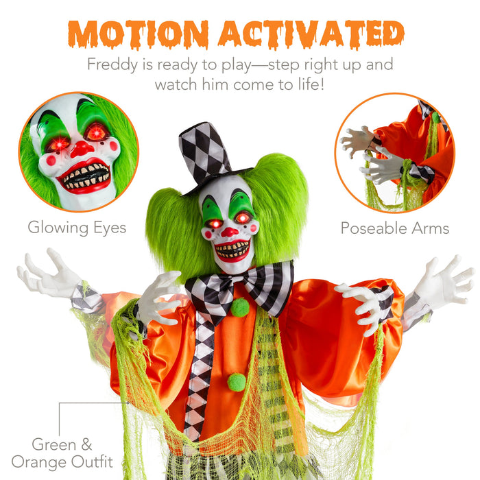 Funhouse Freddy Le clown tueur animatronique activé par le mouvement Accessoire d'Halloween