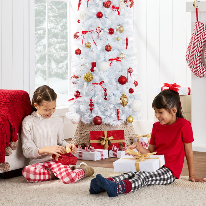 White Artificial Pencil Holiday Christmas Tree