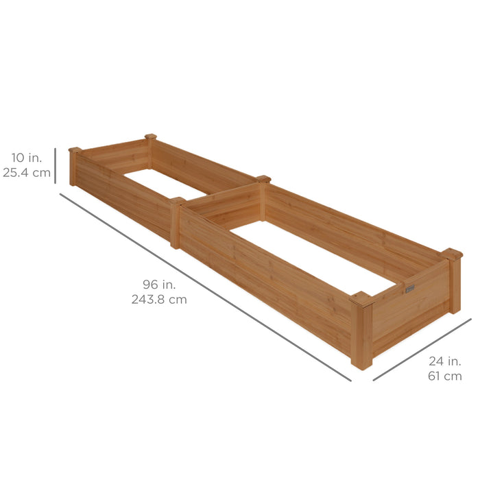 Wooden Raised Garden Bed Planter for Garden, Lawn, Yard - 8x2ft