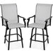 Set of 2 Swivel Barstools w/ 360 Rotation, All-Weather Mesh