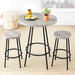 3-Piece Bistro Set Modern Round Counter Height Dining Set w/ 2 Stools