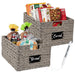 Set of 2 Water Hyacinth Pantry Baskets w/ Chalkboard, Marker - 16in