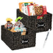 Set of 2 Water Hyacinth Pantry Baskets w/ Chalkboard, Marker - 16in