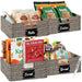 Set of 4 Water Hyacinth Pantry Baskets w/ Chalkboard, Marker - 13in