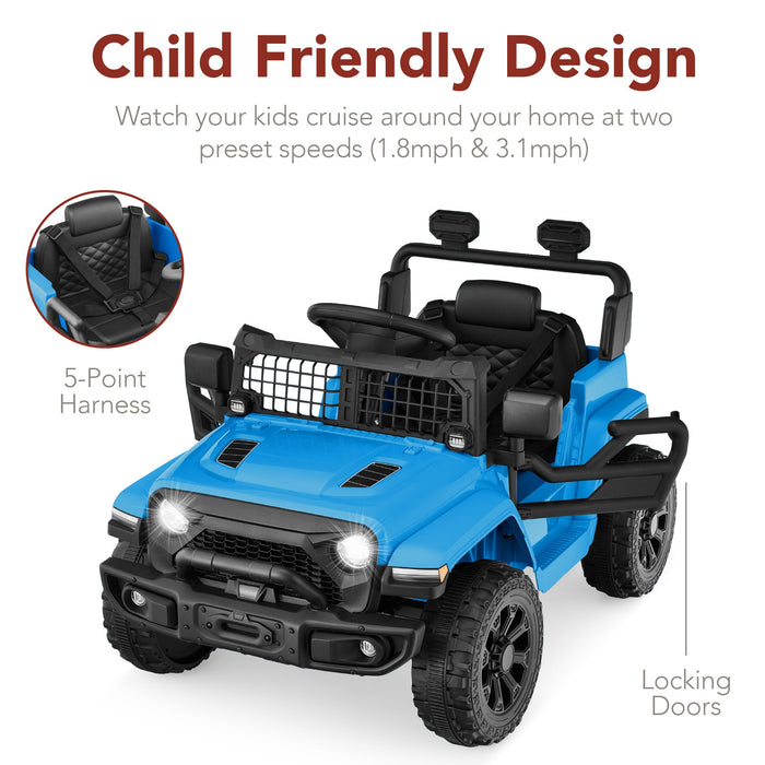 6V Kids Ride-On Truck Car w/ Parent Remote Control, 4-Wheel Suspension