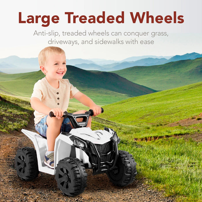 6V Kids Ride-On 4-Wheeler Quad ATV Car w/ 1.8mph Max Speed, Treaded Tires