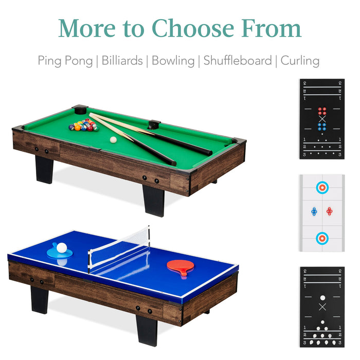 Ensemble de jeu combiné 11 en 1 avec ping-pong, baby-foot, air hockey et 5 sacs de rangement