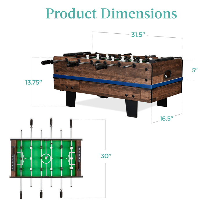 Ensemble de jeu combiné 11 en 1 avec ping-pong, baby-foot, air hockey et 5 sacs de rangement