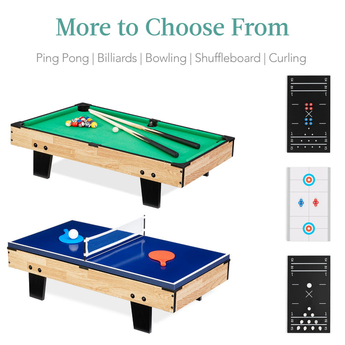 Ensemble de jeu combiné 11 en 1 avec ping-pong, baby-foot, air hockey et 5 sacs de rangement