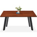 Modern Extendable Dining Table w/ Leaf Extension, 2 Locks - 47 to 63in