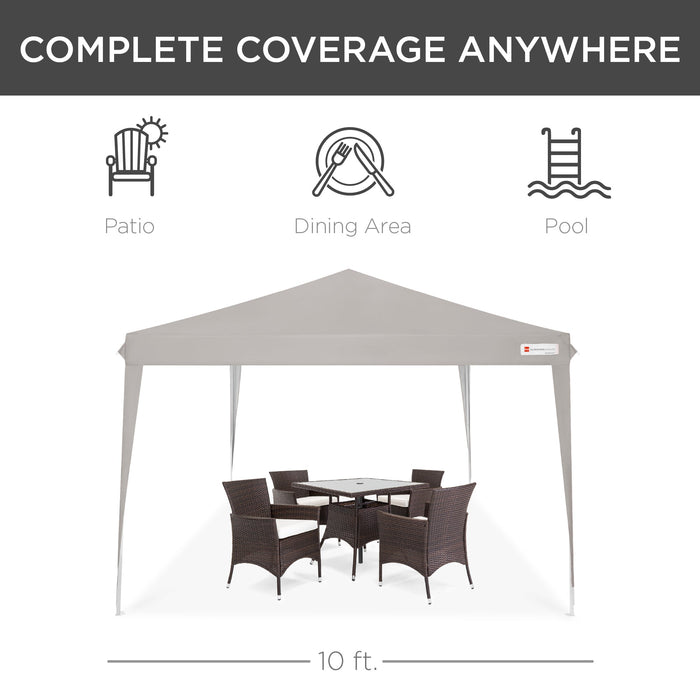 Outdoor Portable Pop Up Canopy Tent w/ Carrying Case, 10x10ft