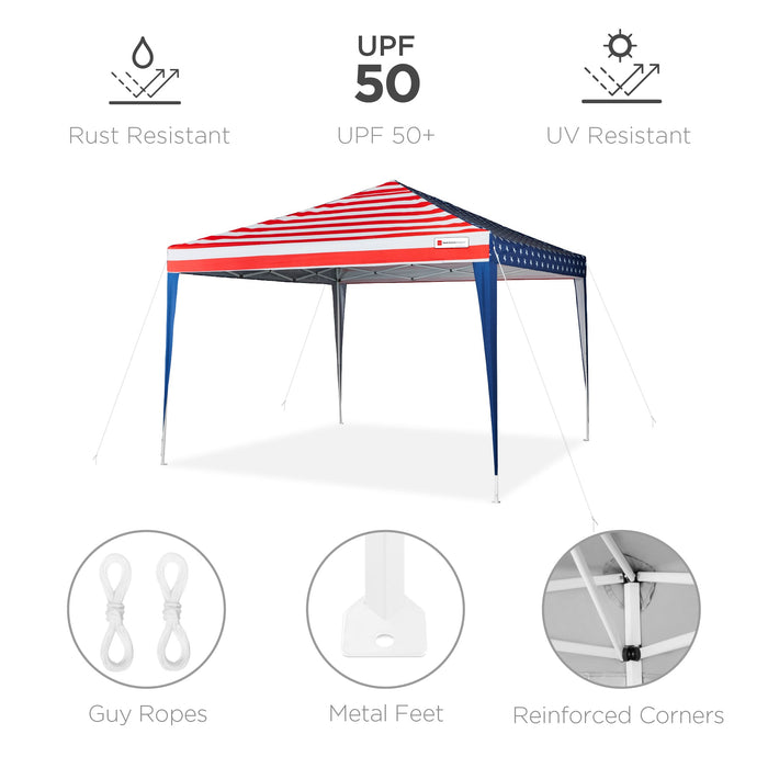 Outdoor Portable Pop Up Canopy Tent w/ Carrying Case, 10x10ft