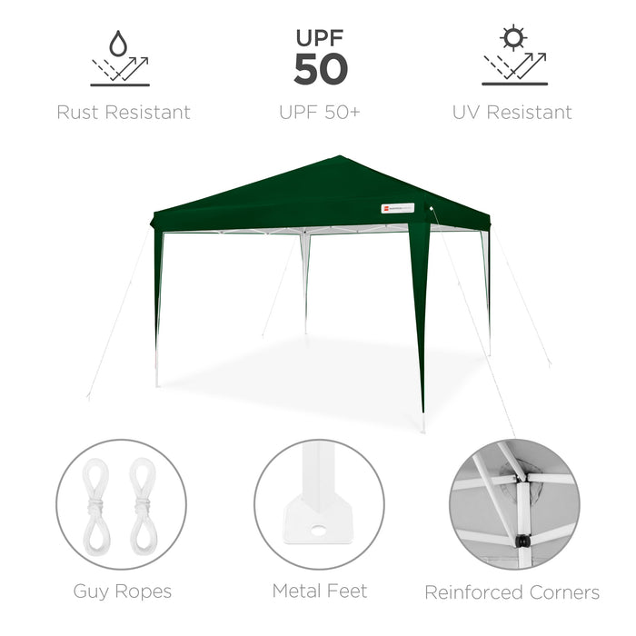 Outdoor Portable Pop Up Canopy Tent w/ Carrying Case, 10x10ft