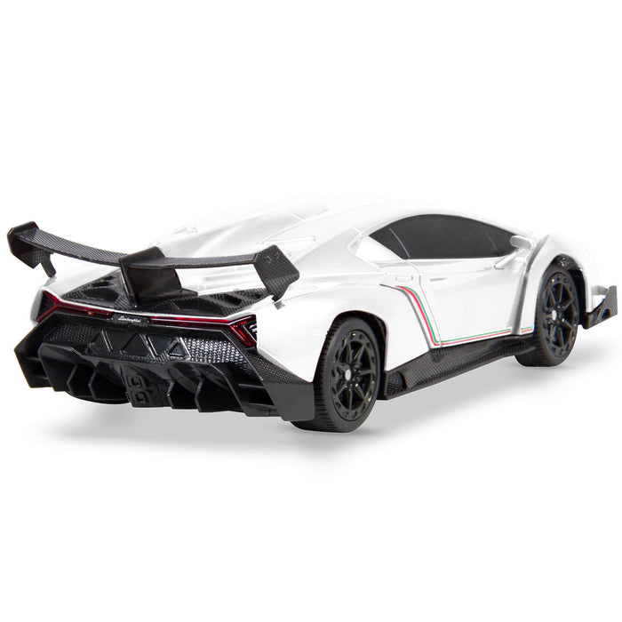 Voiture de course Lamborghini Veneno RC pour enfants 1/24 avec lumières et suspension à amortisseurs