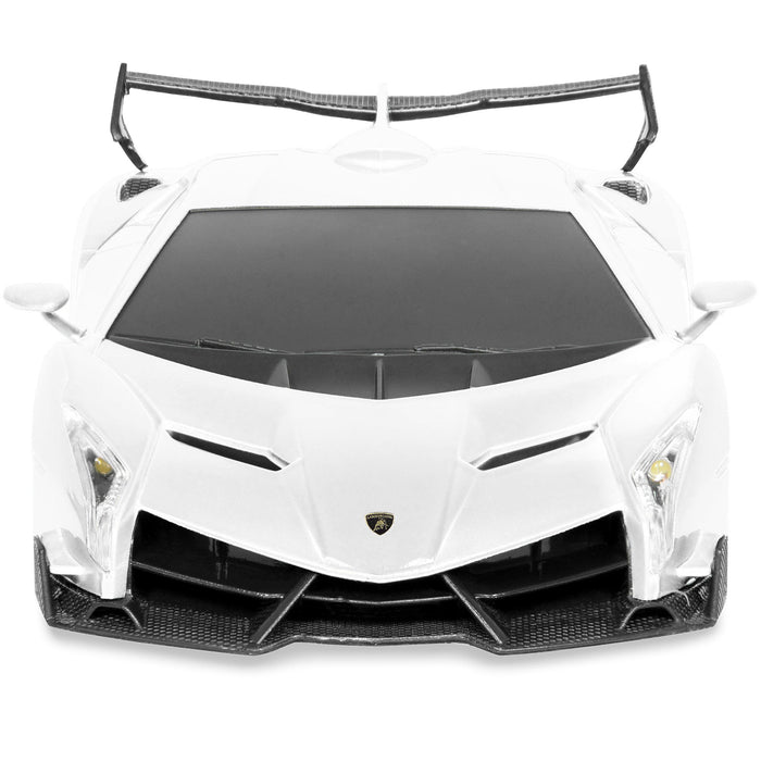 Voiture de course Lamborghini Veneno RC pour enfants 1/24 avec lumières et suspension à amortisseurs