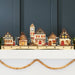 Pre-Lit Wooden Christmas Village, Winter Mantel Decor w/ 20 LED Lights