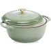 Cast-Iron Dutch Oven Kitchen Cookware w/ Enamel, Handles - 7.5qt