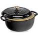 Cast-Iron Dutch Oven Kitchen Cookware w/ Enamel, Handles - 6qt