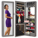 Door/Wall Mount Mirror Jewelry Cabinet Armoire w/ Inside Mirror, LED Lights