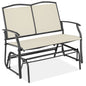 2-Person Patio Loveseat Swing Glider, Bench Rocker w/ Armrests