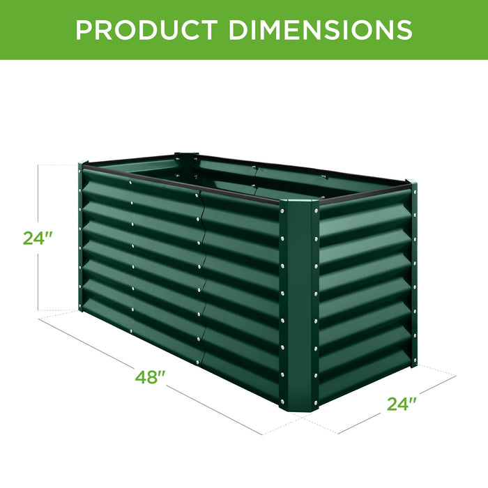 Jardinière surélevée en métal pour légumes, fleurs et herbes aromatiques - 4x2x2 pieds