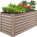 Outdoor Metal Raised Garden Bed for Vegetables, Flowers, Herbs - 4x2x2ft