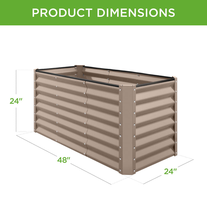 Jardinière surélevée en métal pour légumes, fleurs et herbes aromatiques - 4x2x2 pieds