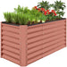 Outdoor Metal Raised Garden Bed for Vegetables, Flowers, Herbs - 4x2x2ft