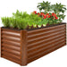 Outdoor Metal Raised Garden Bed for Vegetables, Flowers, Herbs - 8x2x2ft