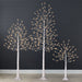 Set of 3 Lighted Twig Birch Trees, 4ft, 6ft, 8ft w/ 300 2-in-1 LEDs