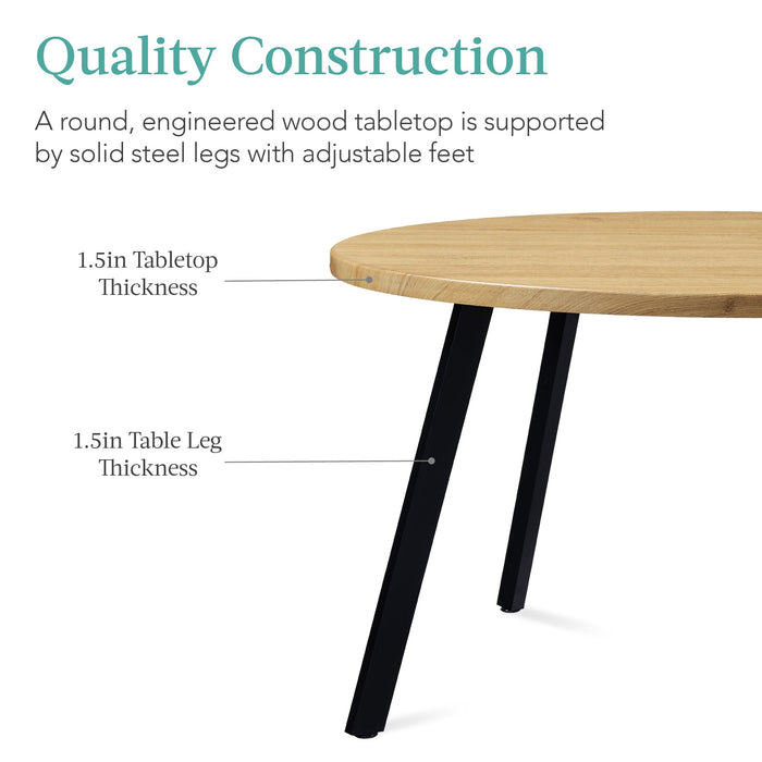 Best Choice Products Round Dining Table w/Steel Legs