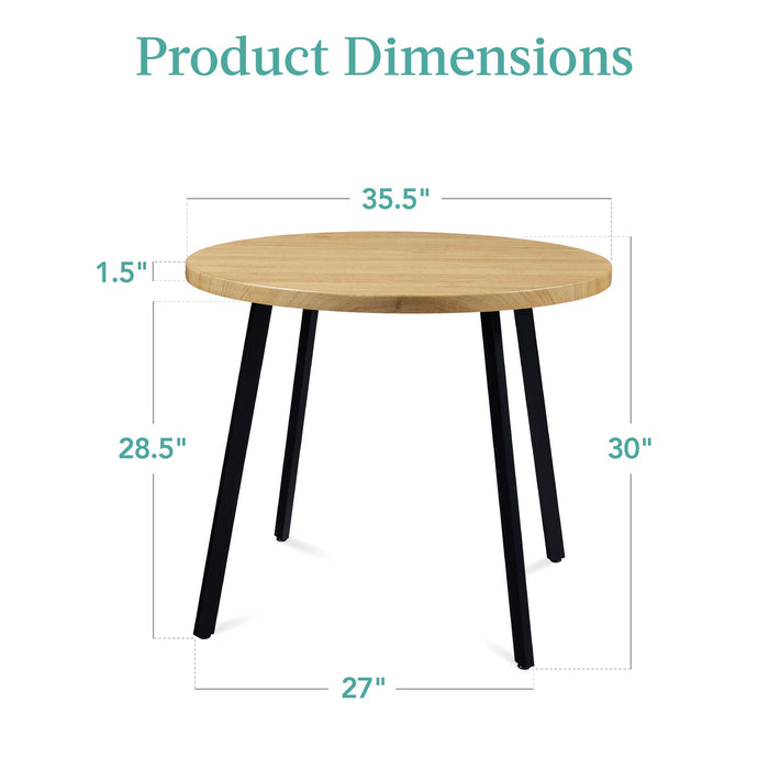 Best Choice Products Round Dining Table w/Steel Legs