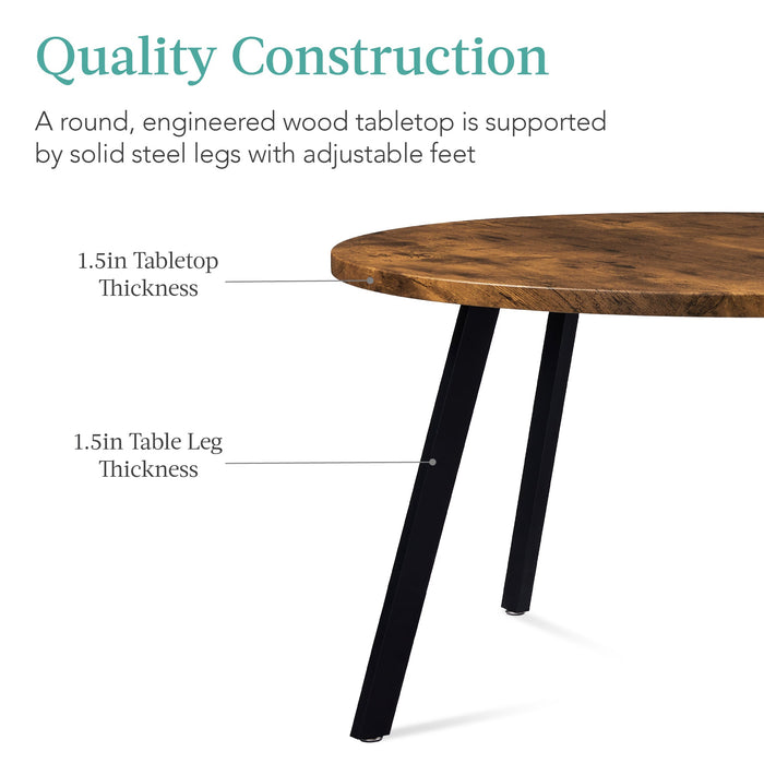 Best Choice Products Round Dining Table w/Steel Legs