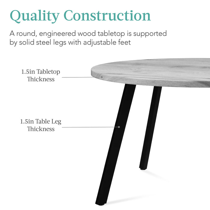 Best Choice Products Round Dining Table w/Steel Legs